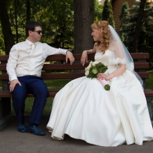 Фотосессия возле Храма Христа Спасителя. Свадьба Елены и Дмитрия 2014