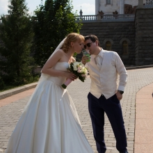 Фотосессия возле Храма Христа Спасителя. Свадьба Елены и Дмитрия 2014