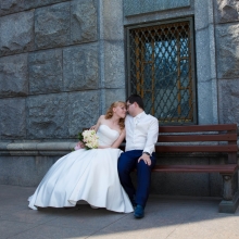 Фотосессия возле Храма Христа Спасителя. Свадьба Елены и Дмитрия 2014