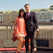 Фотосессия возле Храма Христа Спасителя. Гости. Свадьба Анны и Андрея 2015